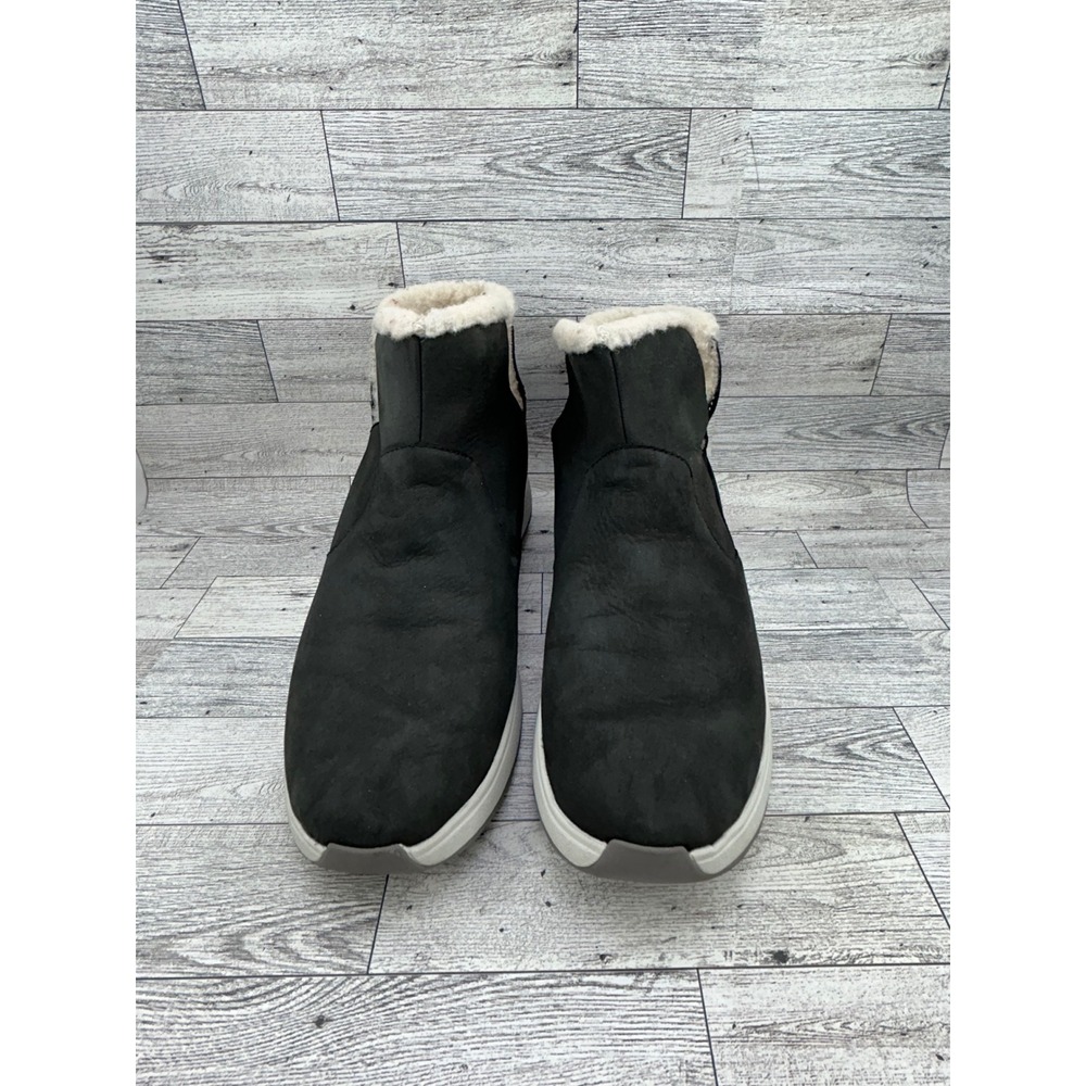 Kizik Aspen Black Leather Hands-Free Winter Ankle Boots Women Sz 11M W0480BK